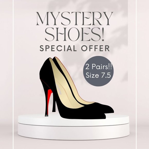 MYSTERY WOMEN's SHOES, 2 Pairs Size 7.5!  Only one ship fee! - Picture 1 of 1